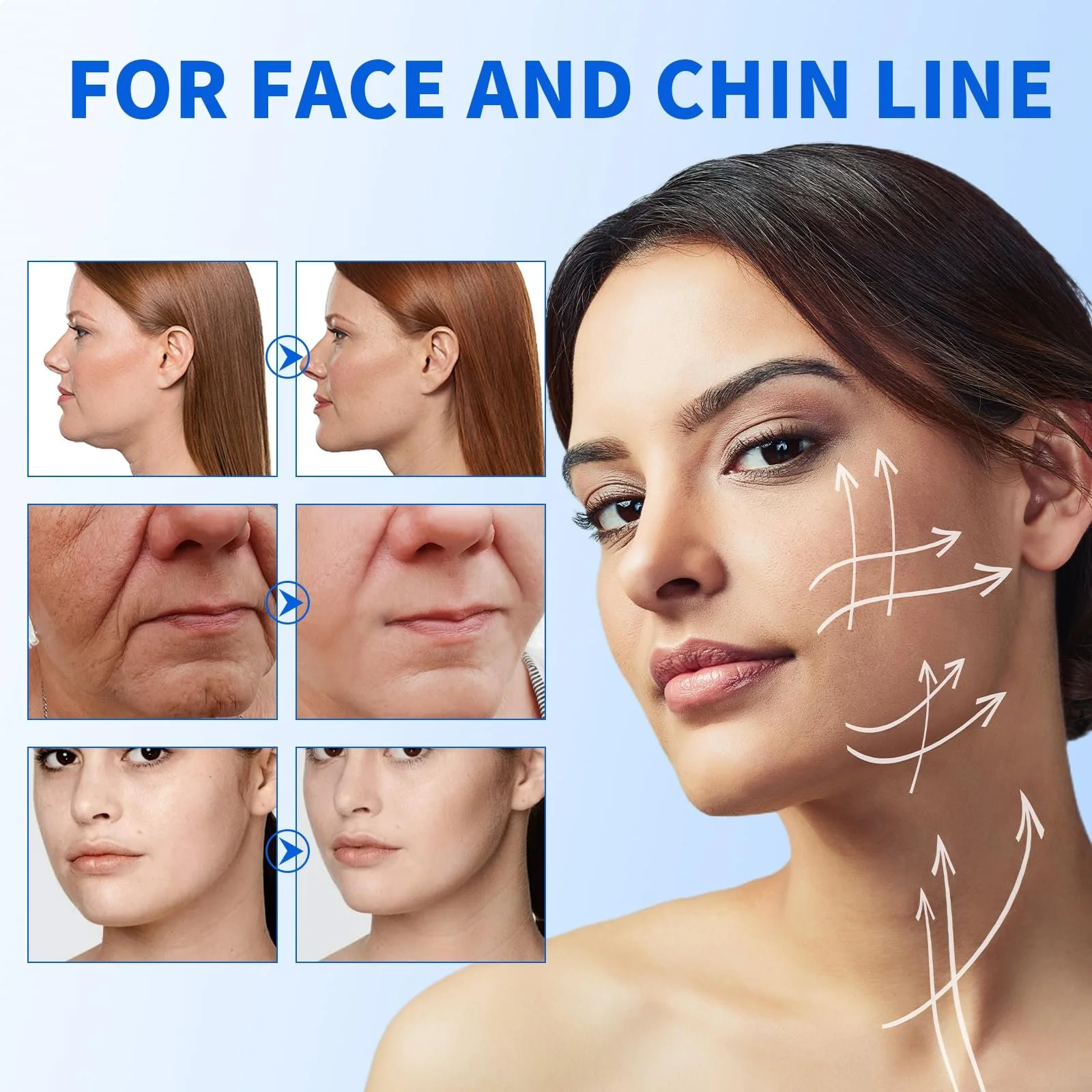 Наклейки для підтяжки обличчя Невидимі для жінок, 492 штуки, Стрічка для підтяжки обличчя, фото №4