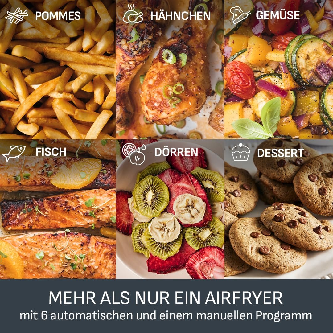 Мультипечь Tefal Dual Easy Fry XXL EY942B 11 л 2 камеры 7 программ 2700 Вт Digital Display Extra Crisp, фото №7 Мультипечь Tefal Dual Easy Fry XXL EY942B 11 л 2 камеры 7 программ 2700 Вт Digital Display Extra Crisp, фото №7