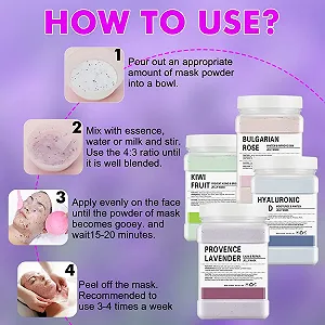 Маска для лица Желе POZTL Лаванда Успокаивающая, профессиональная гидро маска-пленка, увлажняющая и гидратирующая, для ухода за кожей, DIY спа резиновая маска для лица synthetic.ua - Фото 1