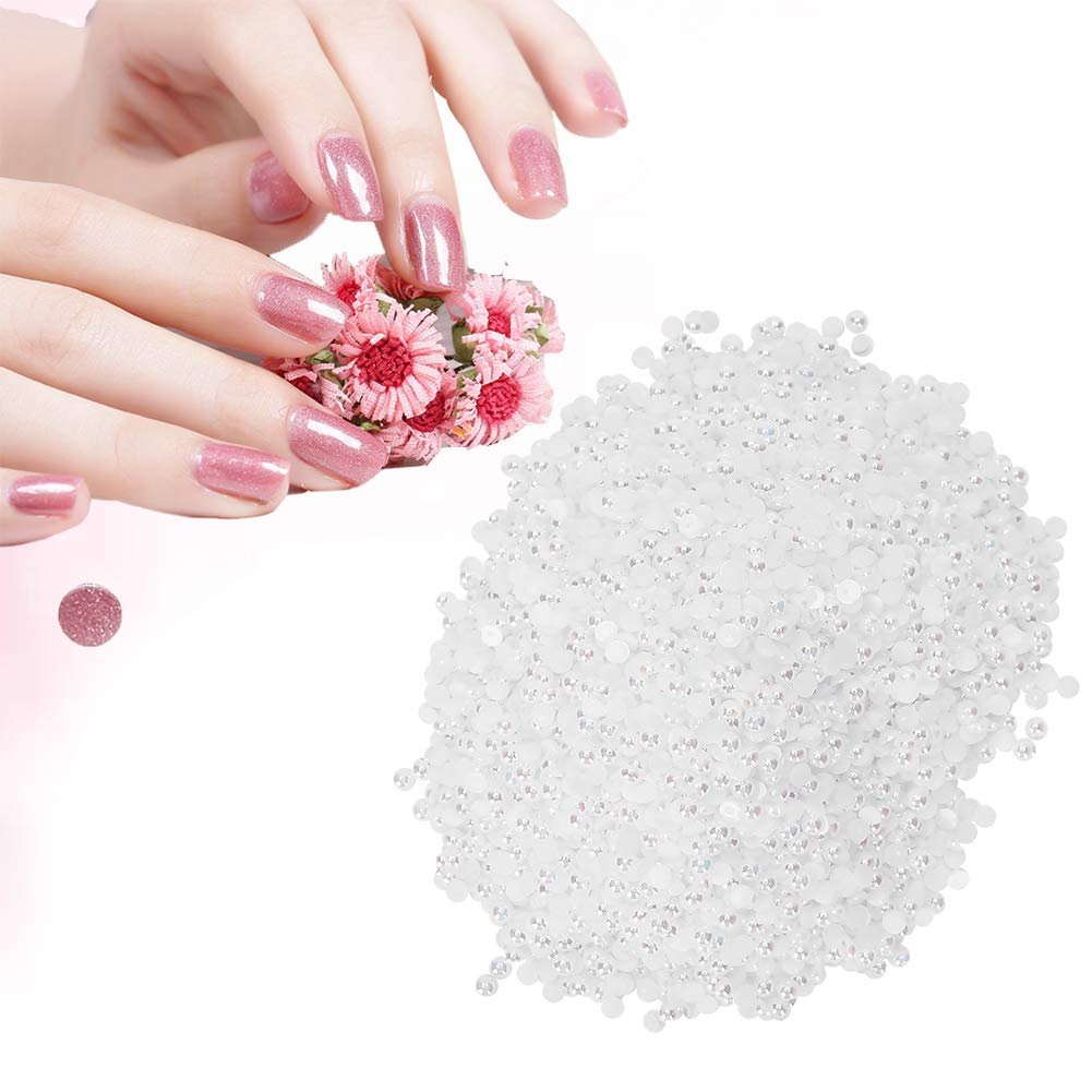 Бисер для ногтей 3 мм Белый искусственный жемчуг AB Illusion 10000 шт/пакет, фото №1