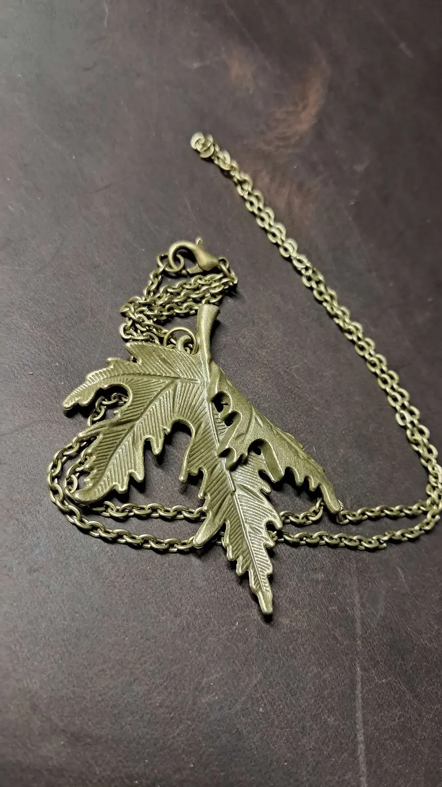Вінтажний Бронзовий Підвіс Магія Кленового Листя, фото №2