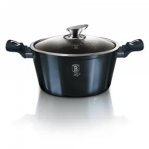 Сотейник BerlingerHaus BH-1879 гранитный 4,1 л 24 см аквамарин металлик - Фото 1