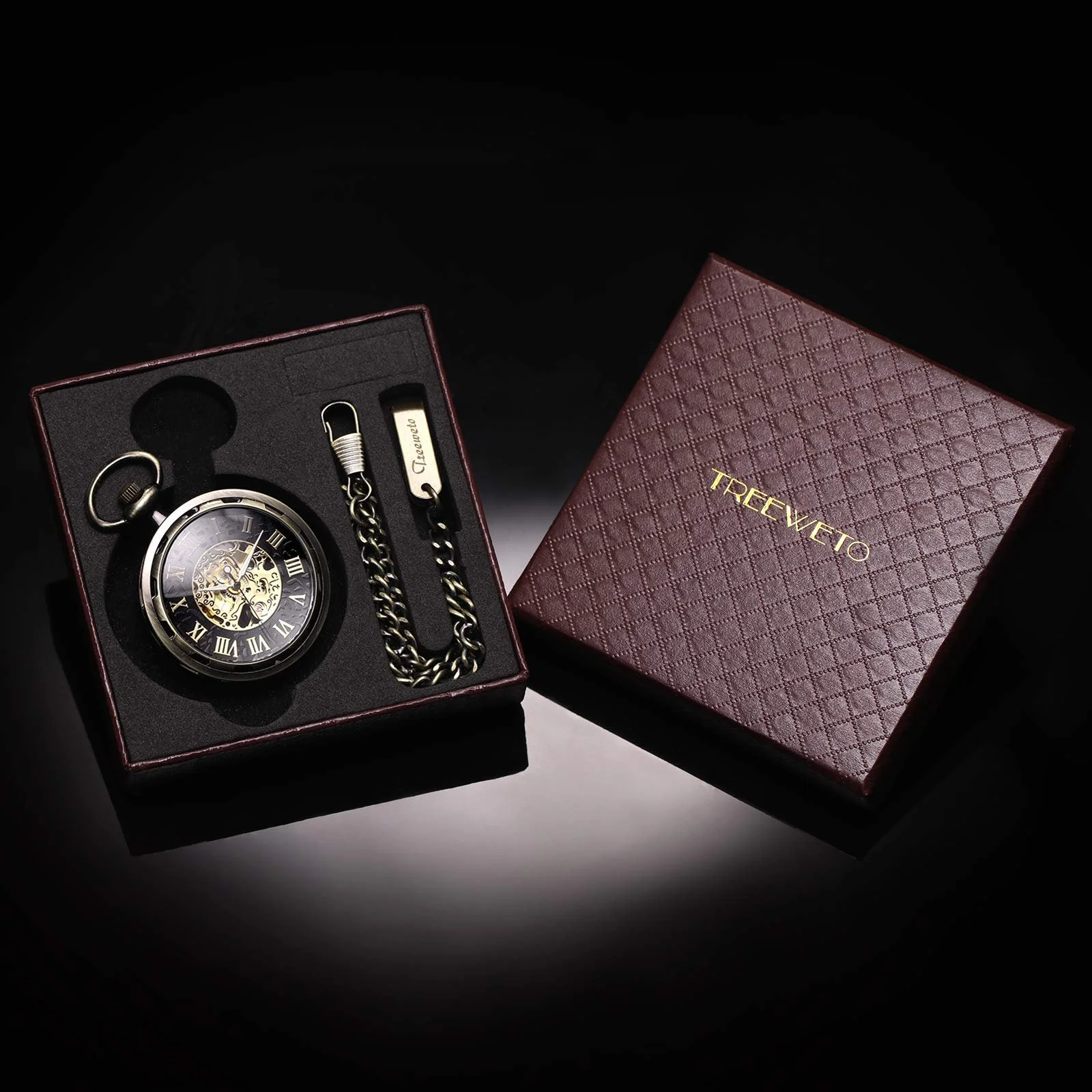 Кишеньковий годинник TREEWETO з ланцюжком, чоловічий, аналоговий, фото №7 Кишеньковий годинник TREEWETO з ланцюжком, чоловічий, аналоговий, фото №7
