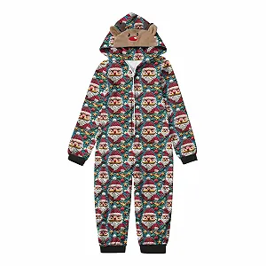 Рождественский пижамный комплект с капюшоном - Фото 1