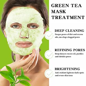 Маска для лица пенная Green Tea O2 Bubble, 10 шт synthetic.ua - Фото 1
