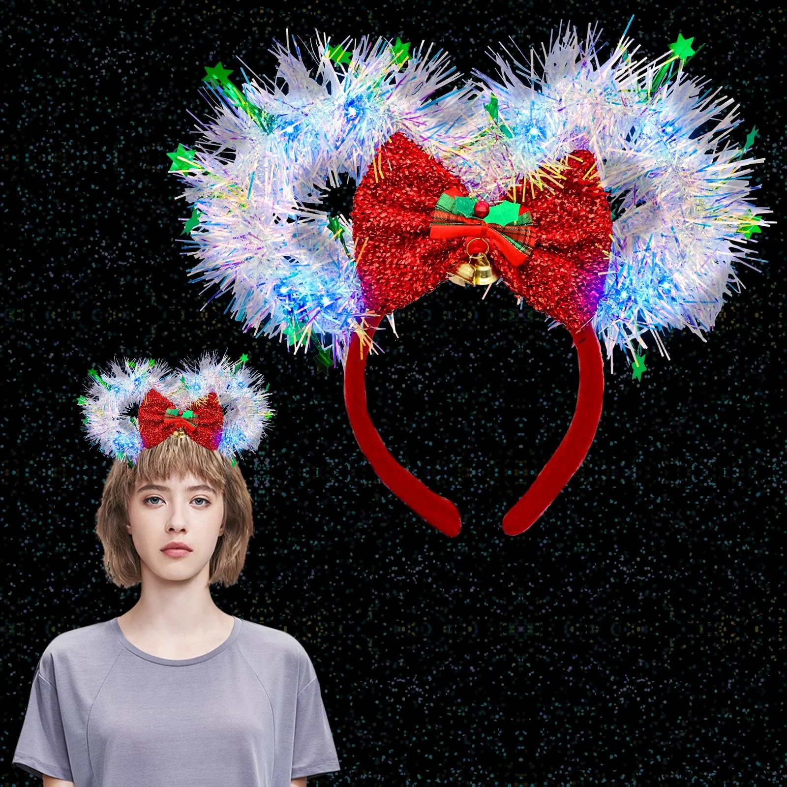 Рождественский Обруч на голову, фото №1