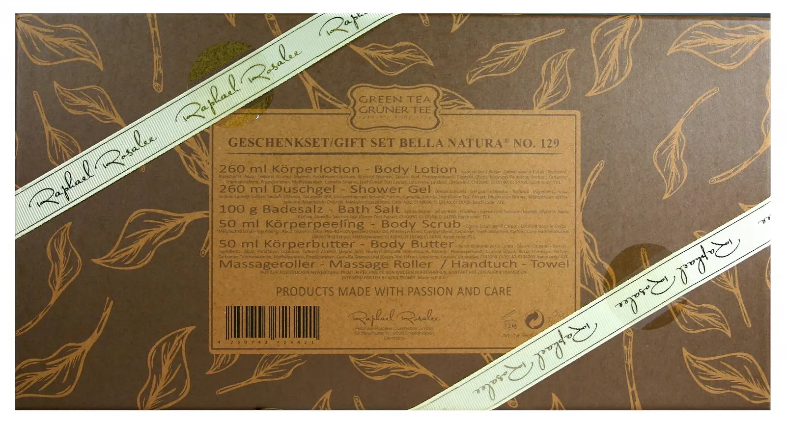 Набір для ванни та догляду Bella Natura No. 129 (7 предметів) із зеленим чаєм, фото №2 Набір для ванни та догляду Bella Natura No. 129 (7 предметів) із зеленим чаєм, фото №2