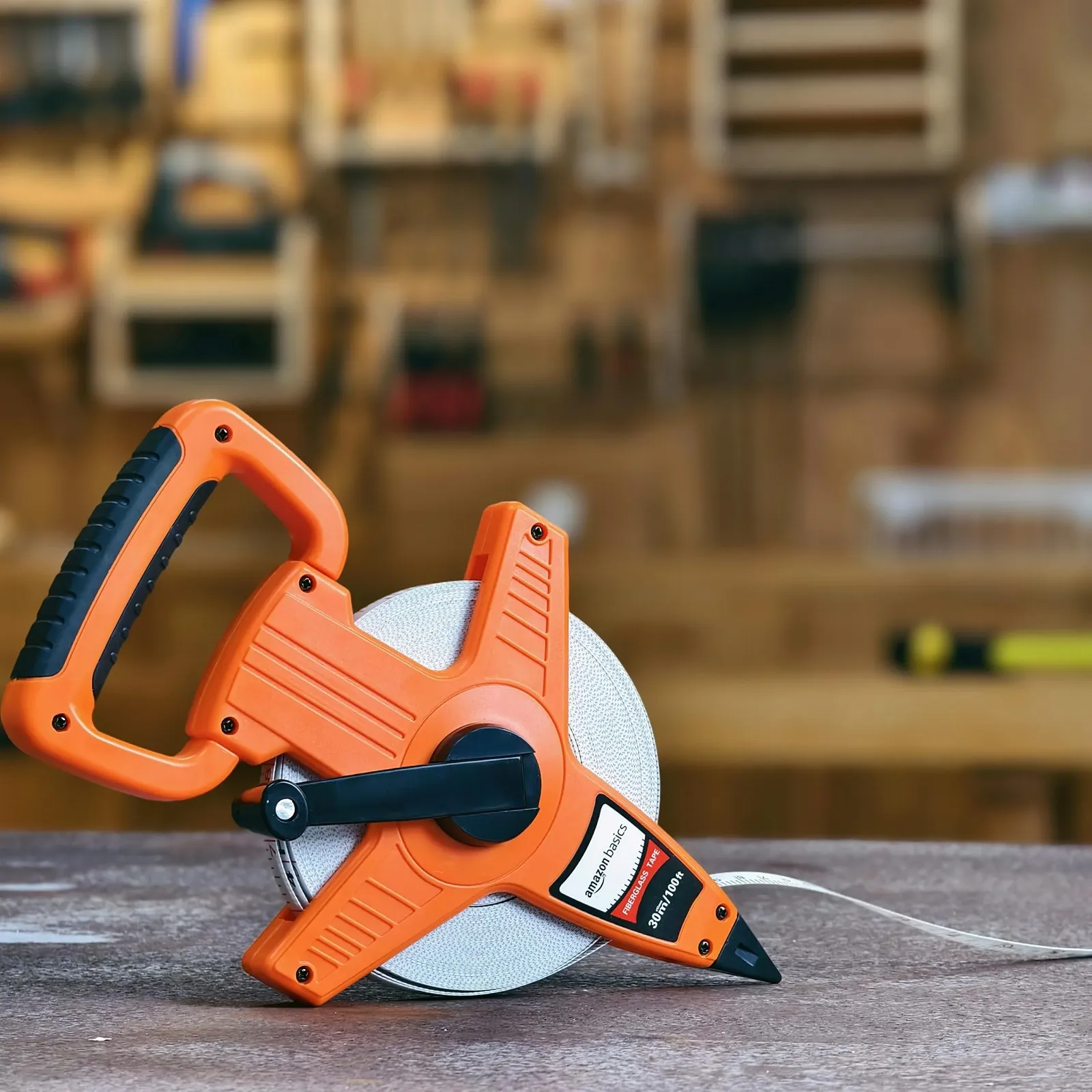 Рулетка Открытая Amazon Basics Стекловолокно 30 м Оранжевый, фото №6
