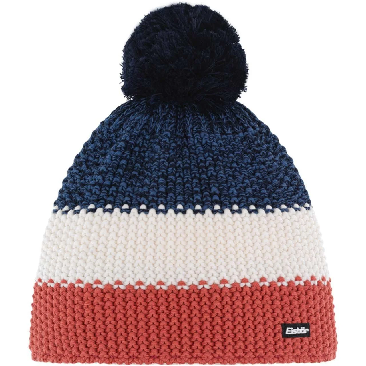 Шапка с помпоном Eisbär Star RL Kids Цвет: пылевая глина, молочный, синий, фото №1 Шапка с помпоном Eisbär Star RL Kids Цвет: пылевая глина, молочный, синий, фото №1