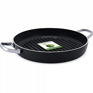 Сковорода-гриль GreenPan Essentials кругла 28 см, чорна - Фото 1