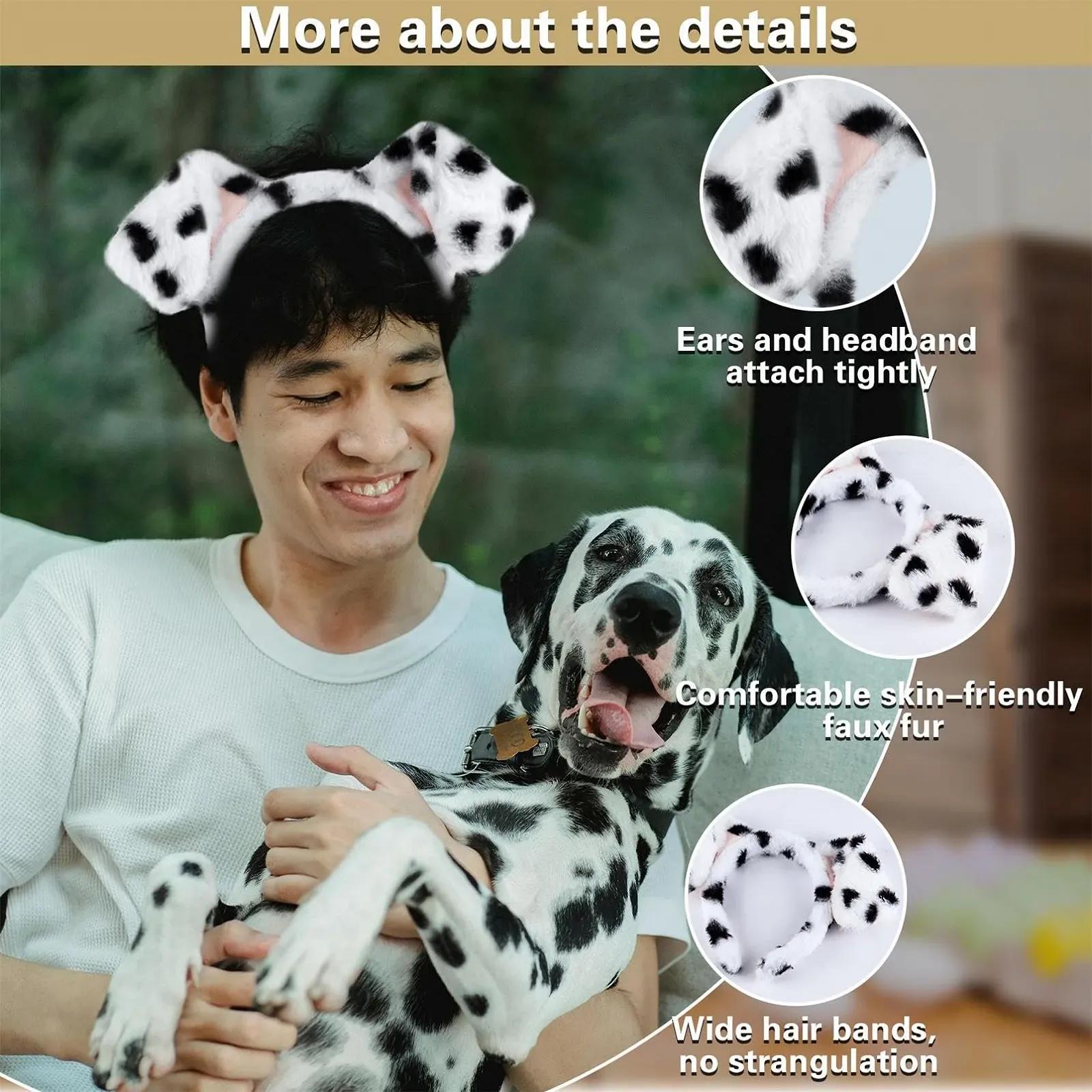 Обруч на голову Вуха Далматинця SIOTMERA, фото №3