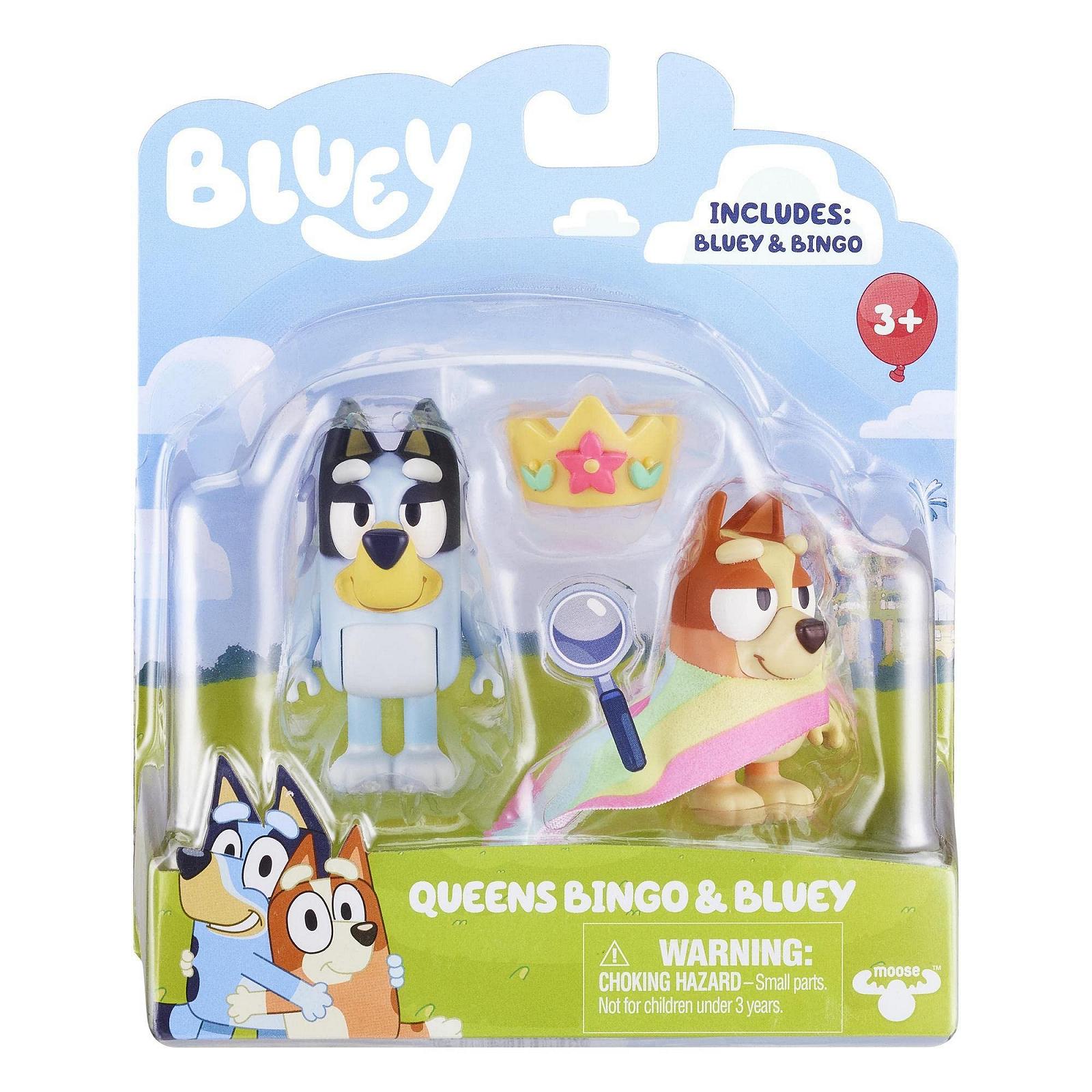 Фигурки Giochi Preziosi Bluey Bly21300 Пара B - Bluey Королева + Bingo - подвижные фигурки от 6 до 8 см, фото №2