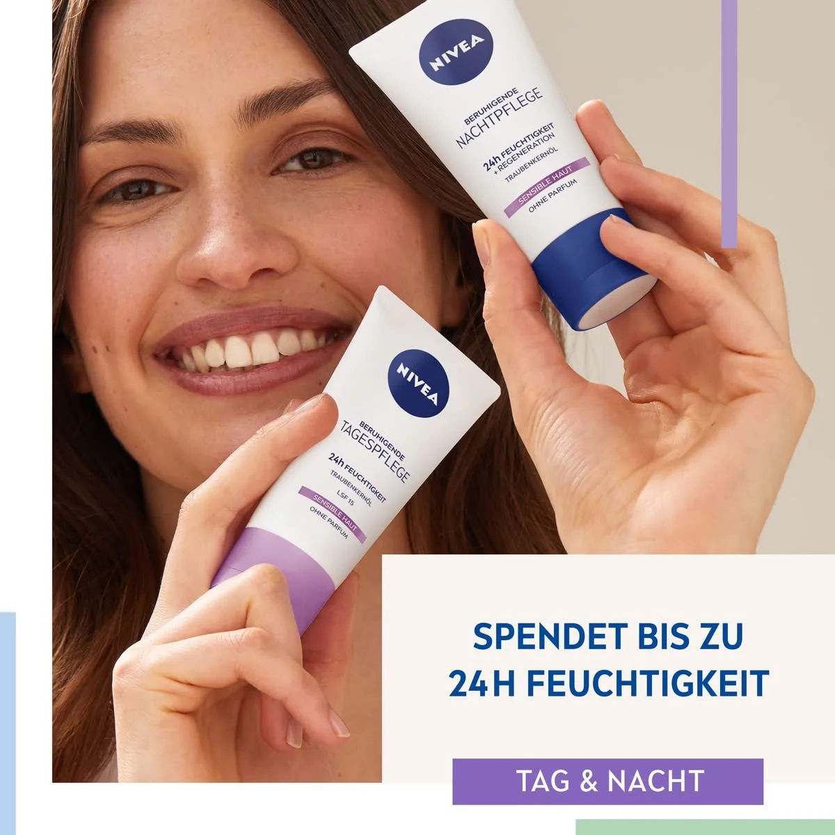 Денний крем для обличчя NIVEA Beruhigende Tagespflege заспокійливий 24h LSF15 50 мл, фото №5