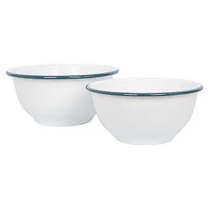 Купить Набор мисок для смешивания Argon Tableware 2 шт. эмалированные Зеленый/Белый - Фото 1 Набор мисок для смешивания Argon Tableware 2 шт. эмалированные Зеленый/Белый - Фото 1