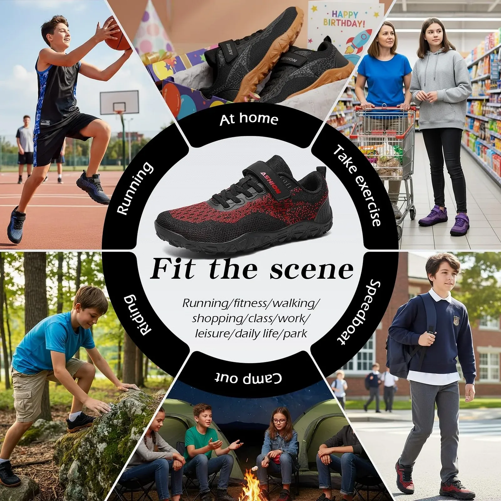 Кросівки ASHION Дитячі та дівчаток Легкі для хайкінгу та трекінгу, фото №7