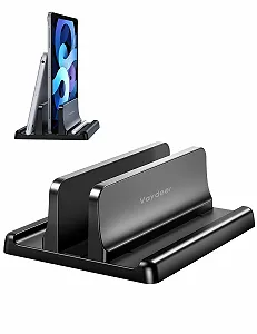 Вертикальная подставка VAYDEER, 3-в-1, для ноутбука, до 17,3 дюймов, черная - Фото 1