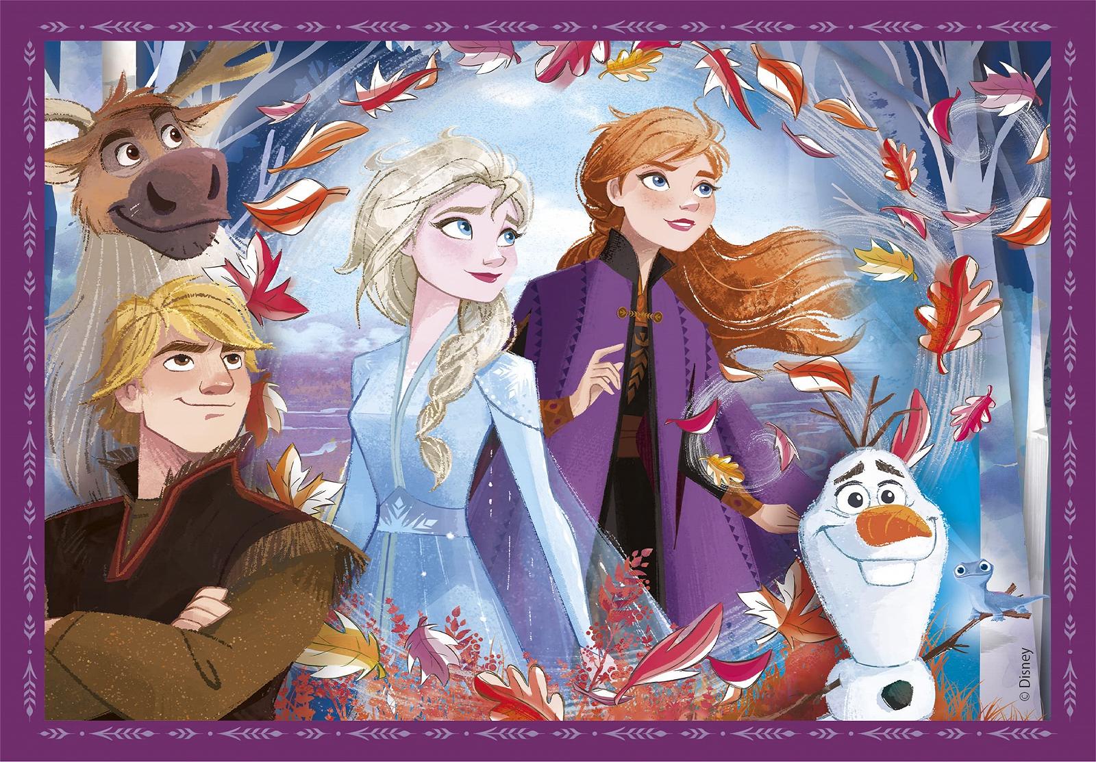 Пазл Clementoni Supercolour Puzzle 21518 Disney Frozen 4 в 1 12, 16, 20, 24 элемента от 3 лет, фото №6