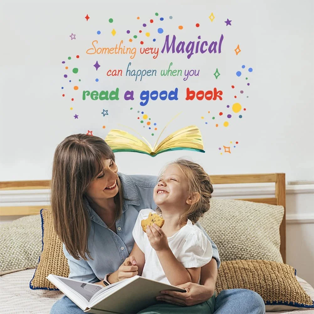 Наклейка на стіну SUPERDANT Reading Book Something Very Magical Вінілова, фото №3