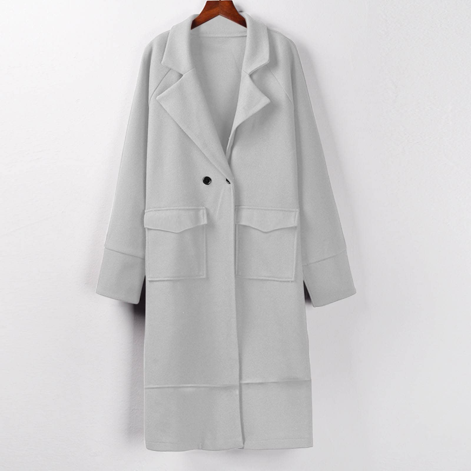 Жіноче Вовняне Пальто з Кишенями, фото №4