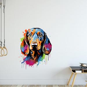 Наклейка на стіну GRAZDesign Dog Badger Кольорова 72 x 57 см synthetic.ua - Фото 1