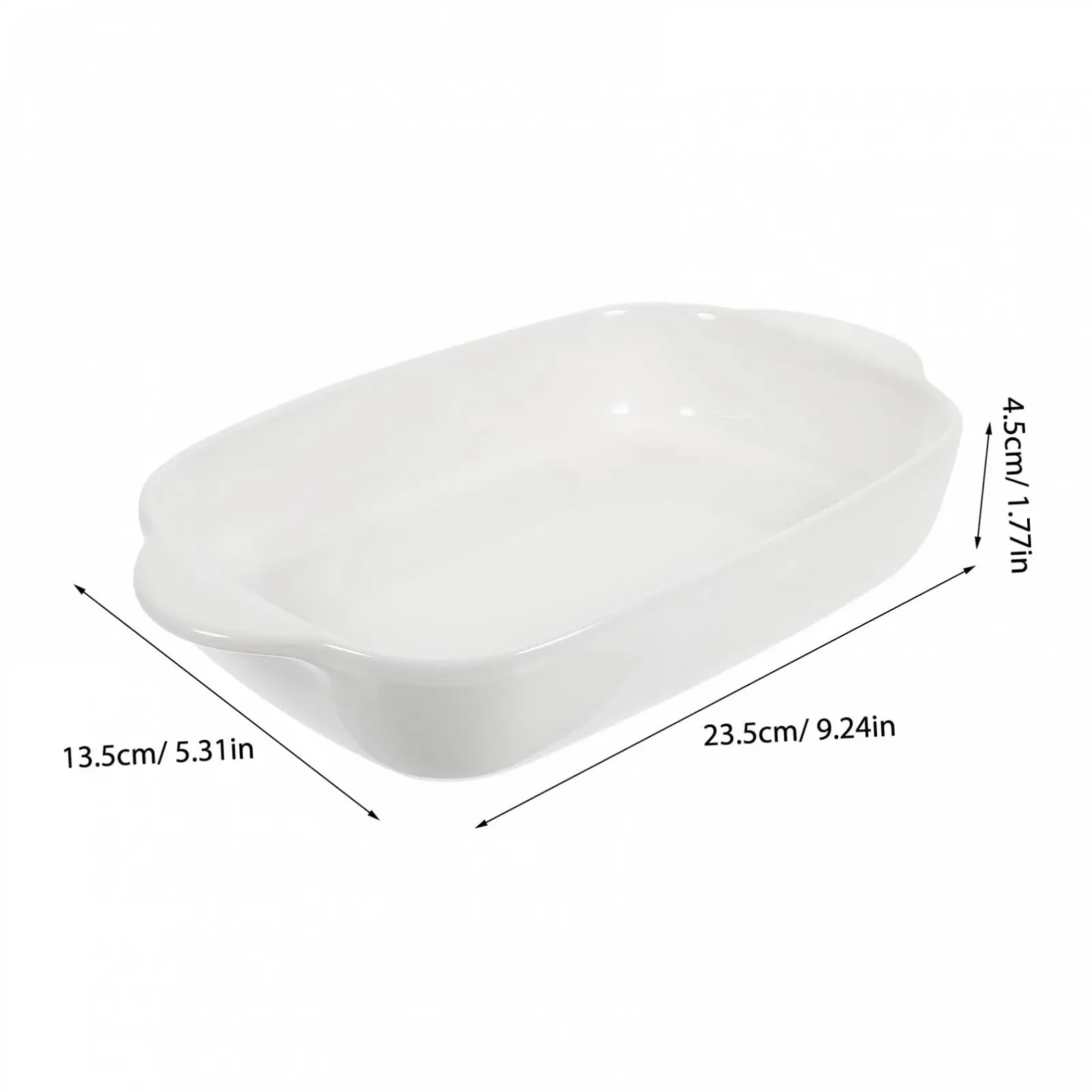 Керамическая форма для выпекания INOOMP с двойными ручками термостойкая штабелируемая Белый, фото №6