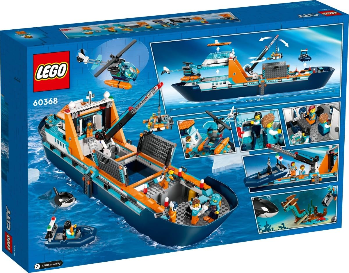 Набір Lego City 60368 Арктичний науково-дослідний корабель 60376 Арктичний снігохід, фото №3