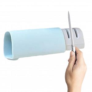 Кухонная точилка для ножей Retractable 2-Stage Sharpening System 17 x 4 см черный - Фото 1