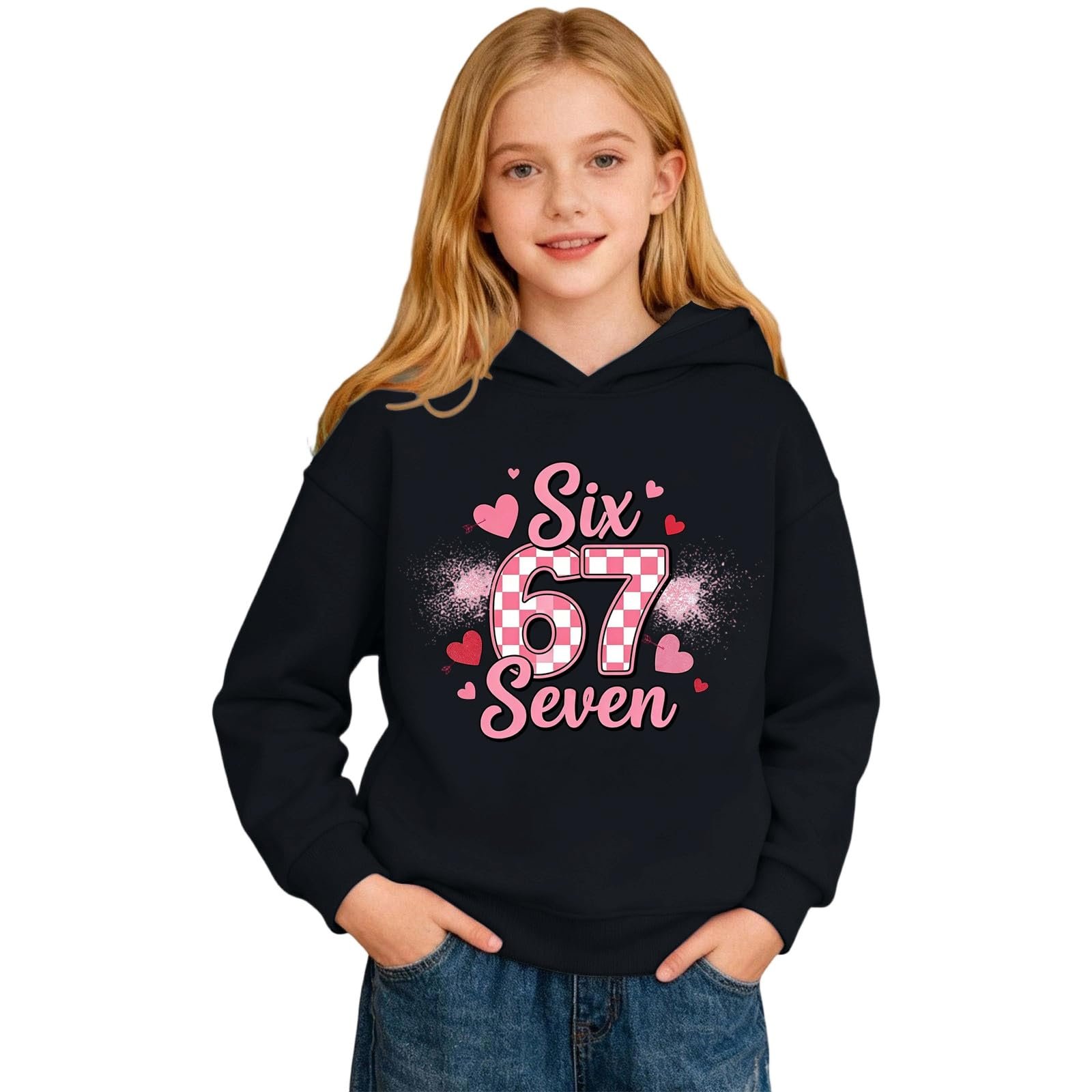 Худі Six Seven 67 Meme З довгими рукавами Толстовка з капюшоном, фото №3