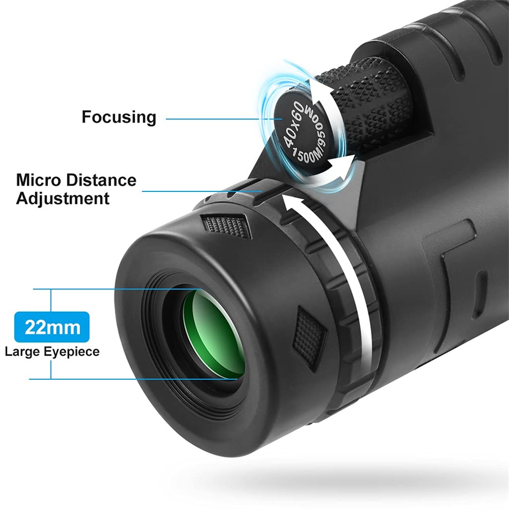 Монокуляр 40X60 High Performance Zoom Waterproof с держателем для смартфона и штативом, фото №4