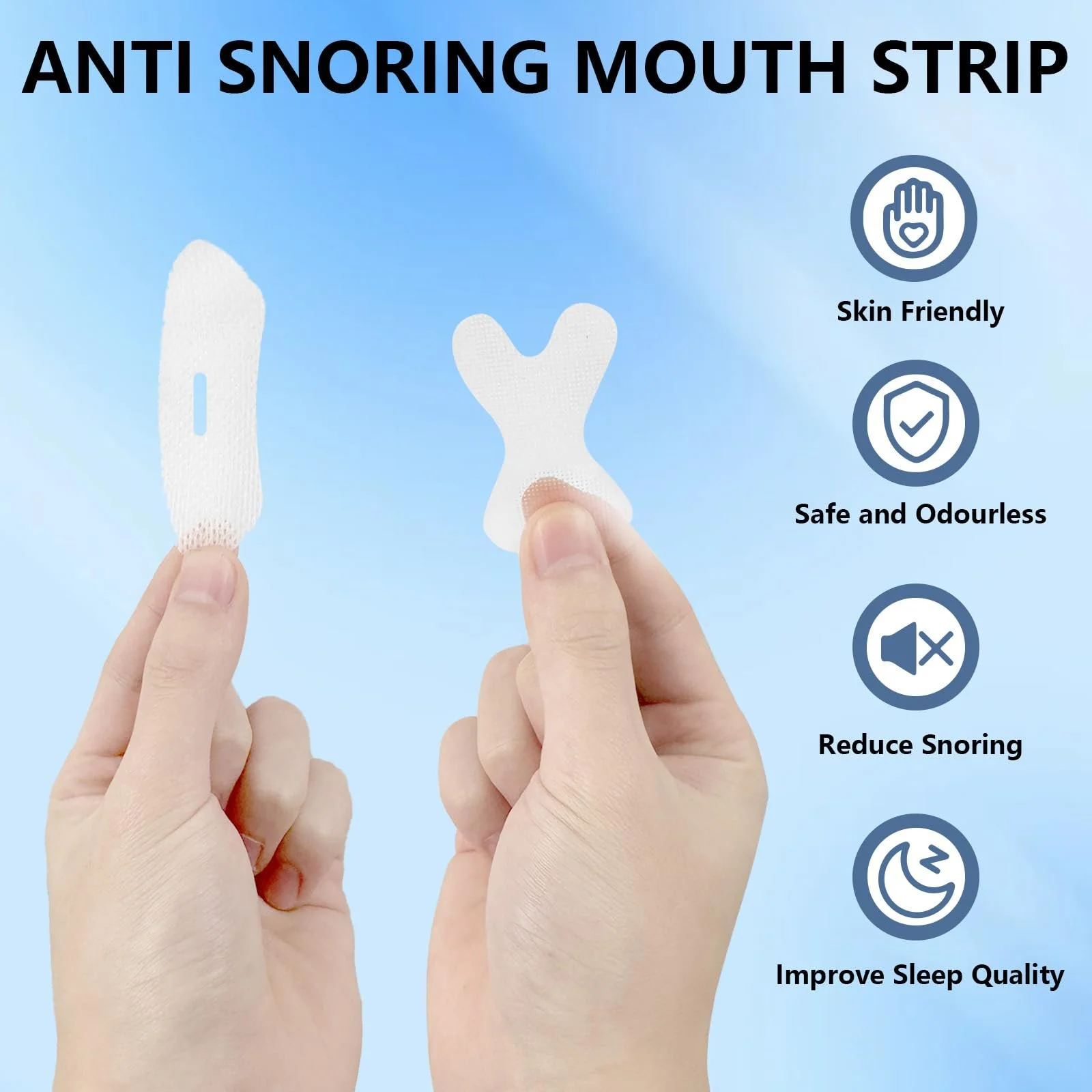 Полоски от храпа, 180 шт, удобный ротовый пластырь., фото №4