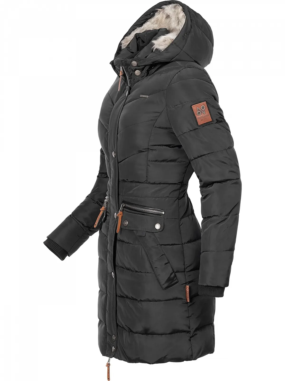 Женское зимнее пальто Navahoo Paula, стеганое, длинное, с капюшоном, фото №4