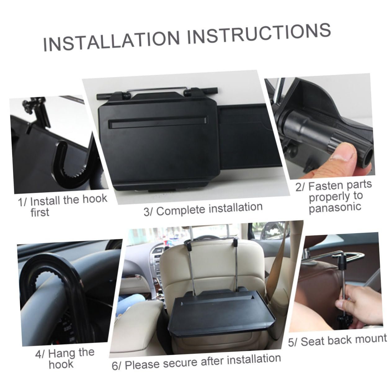 Автомобільний столик-підставка для ПК з підставкою для напоїв та слотом для планшета Міцна, фото №9 Автомобільний столик-підставка для ПК з підставкою для напоїв та слотом для планшета Міцна, фото №9