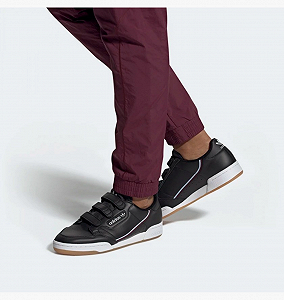 Кросівки Adidas Continental 80 Core Black Maroon 46 synthetic.ua - Фото 1