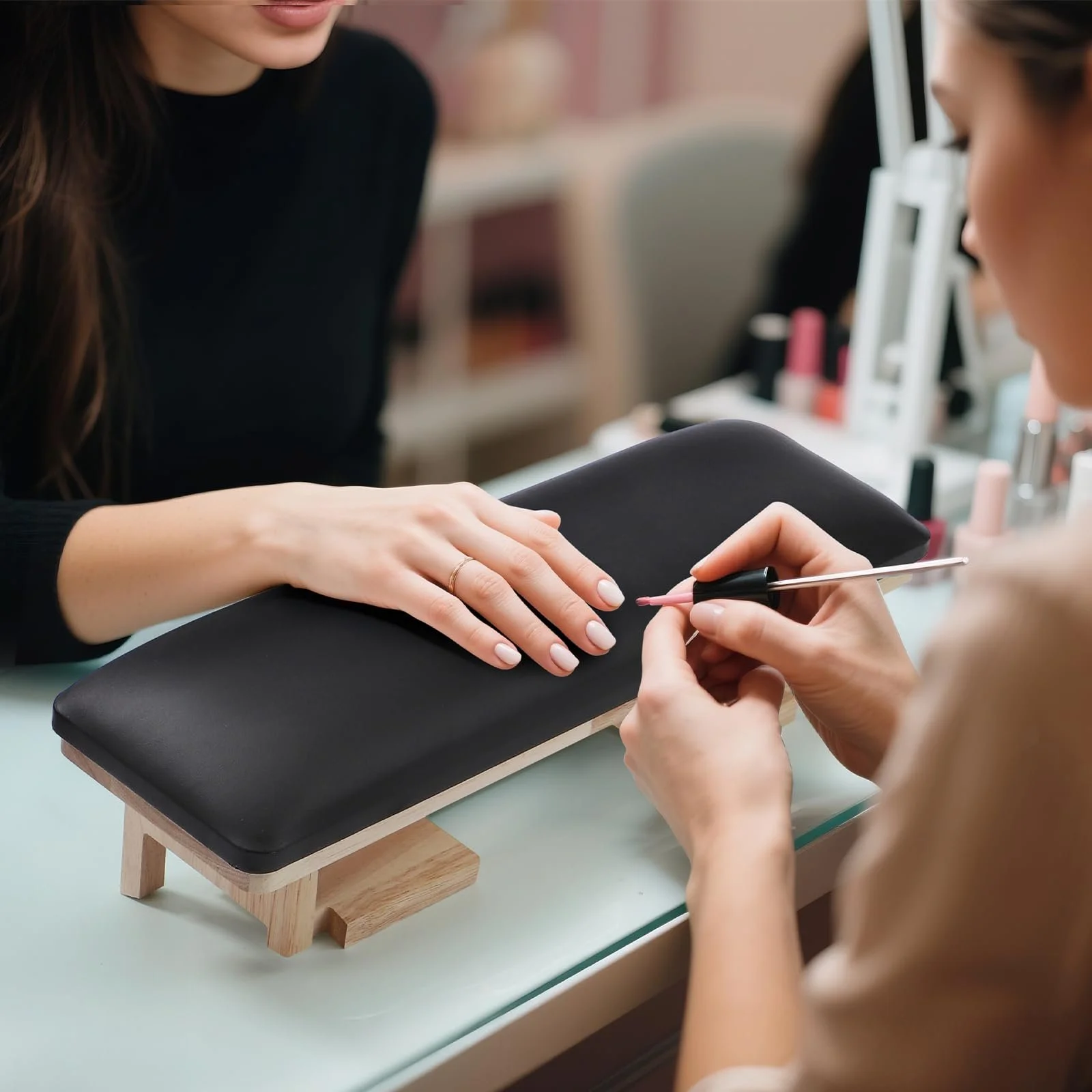 Подушка для рук Segbeauty для маникюра, складная и регулируемая, PU кожа, фото №6