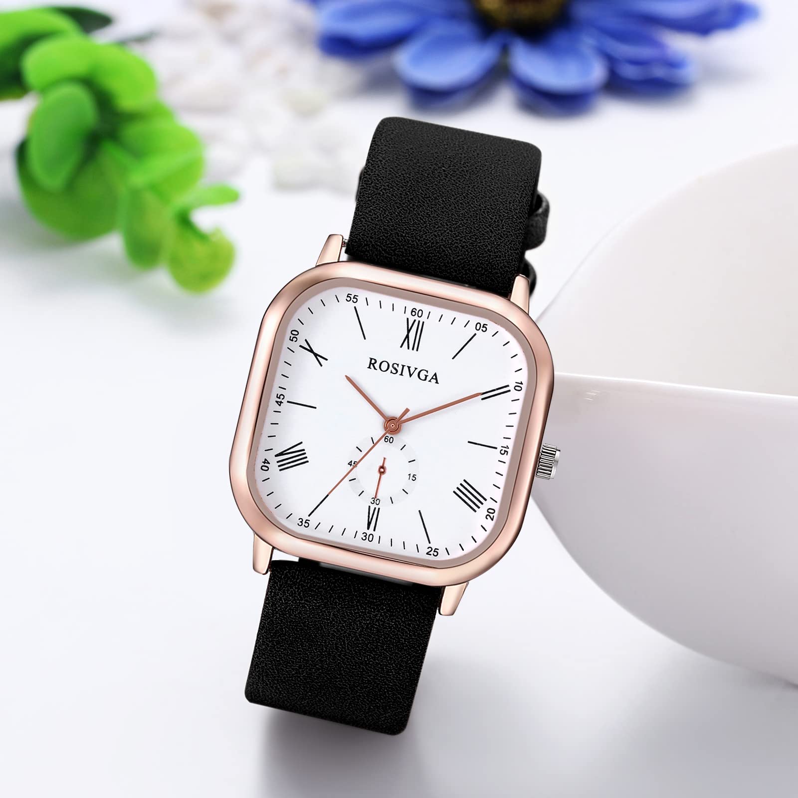 Часы JewelryWe Аналоговые Классические Кварцевые с кожаным ремешком для женщин и девочек, фото №5 Часы JewelryWe Аналоговые Классические Кварцевые с кожаным ремешком для женщин и девочек, фото №5