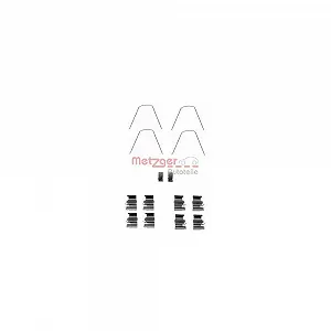 Комплект аксессуаров, тормозные колодки дисковые METZGER 109-1651 для MAZDA SUZUKI, передний мост - Фото 1