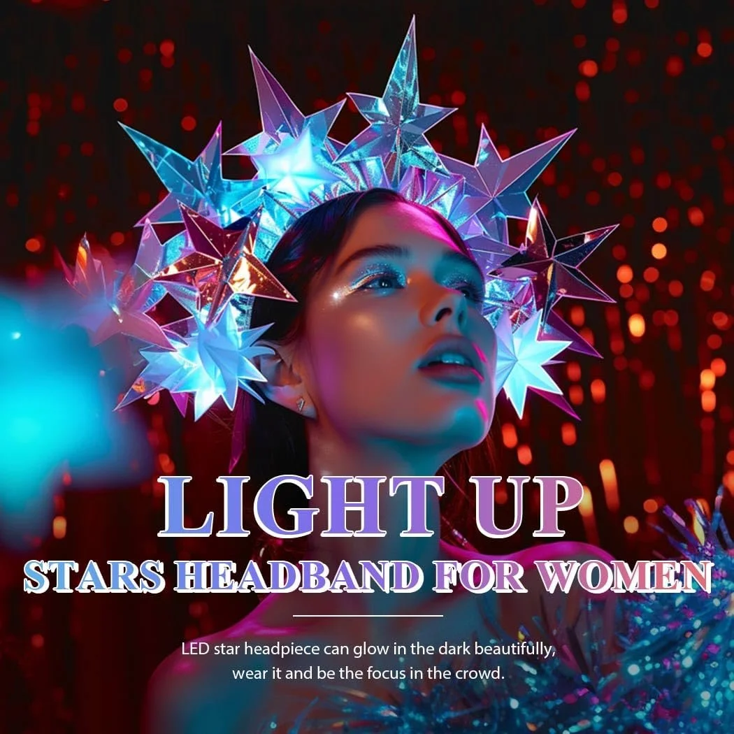 Обруч на голову Зірка, що світиться Zoestar, фото №3