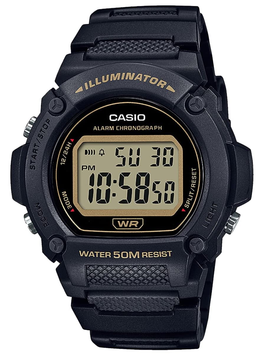 Годинник Casio W-219H-1A2VEF чорний смужки, фото №1