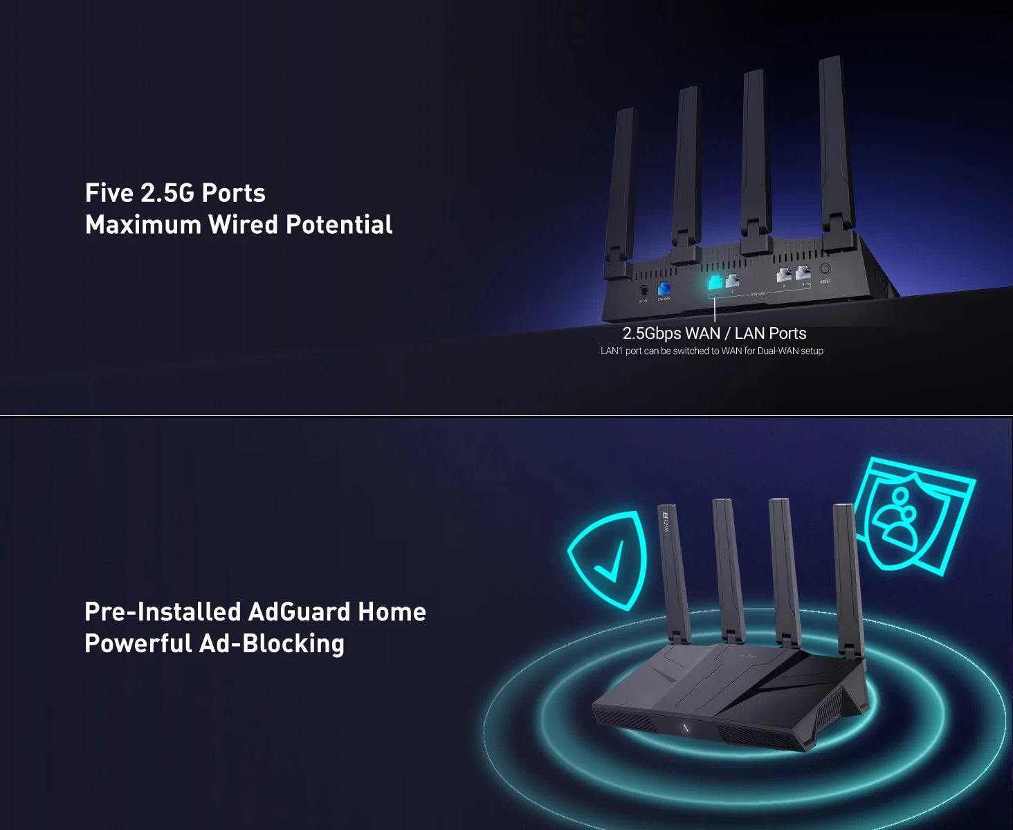 Маршрутизатор GL.iNet Flint 3 GL-BE9300 Tri-band Wi-Fi 7 Home Router OpenWRT VPN роутер GL-iNet, фото №14