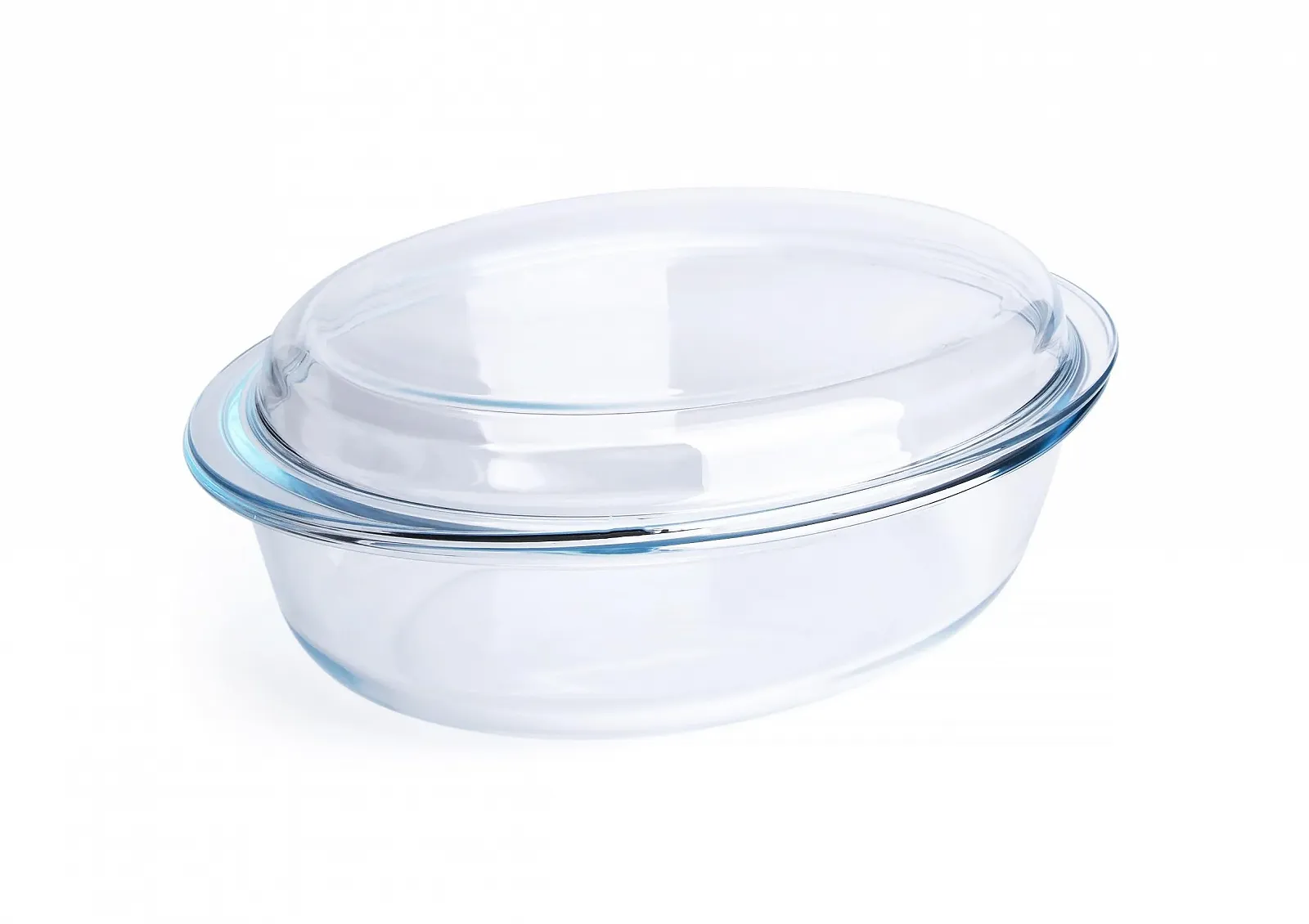 Форма для запекания 3,4 л овальная из закаленного стекла с крышкой для духовки и морозильной камеры, фото №1
