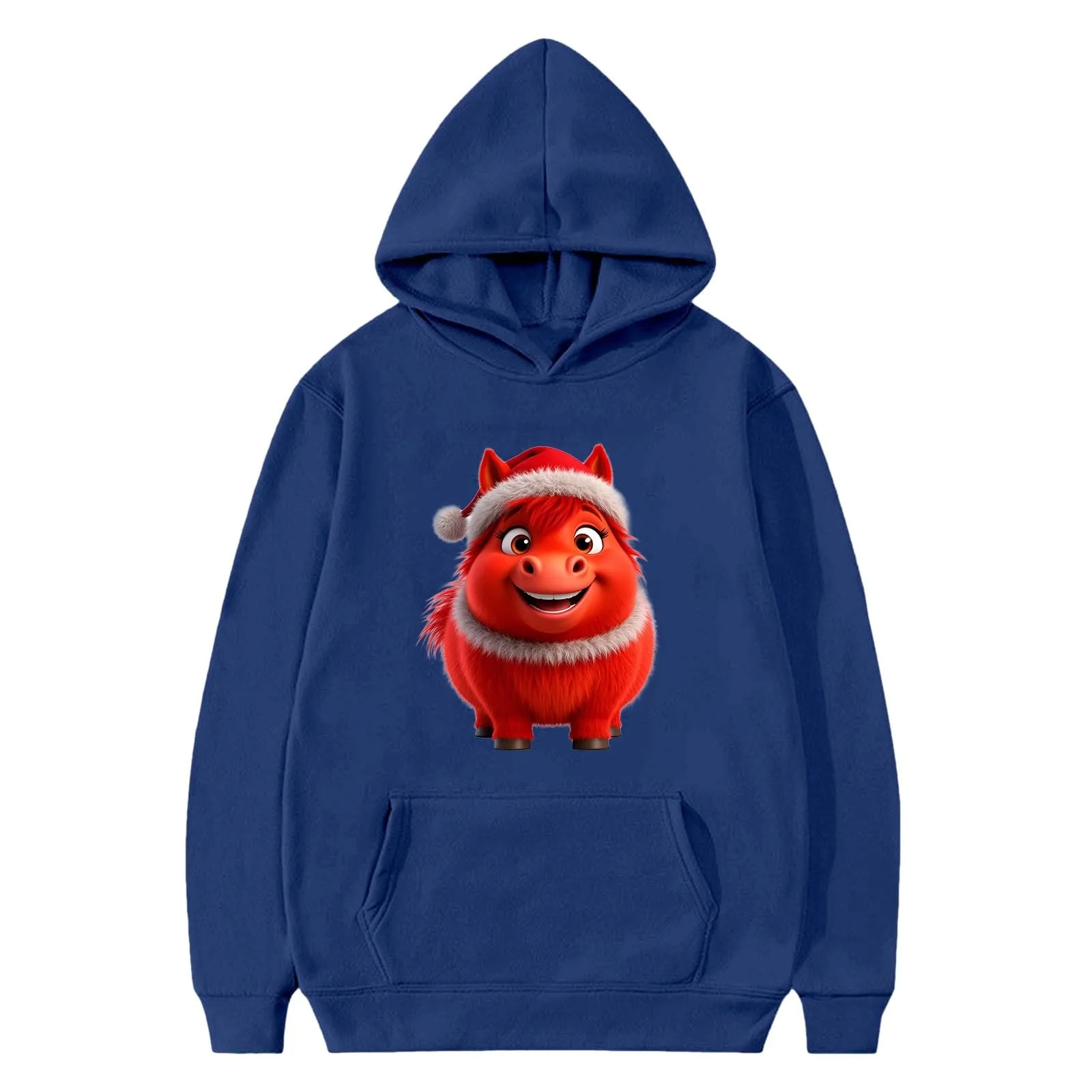 Рождественский свитер детский уютный для девочек, худи, с длинными рукавами, повседневный пуловер, мягкий флис, милый принт, легкая куртка, верхняя одежда для игр, фото №2