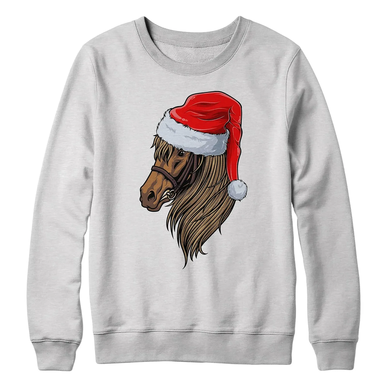 Толстовка Purple Print House для девочек Лошадь Рождественская Толстовка Санта Всадница Свитер Рождество Конный спорт Дети, фото №5