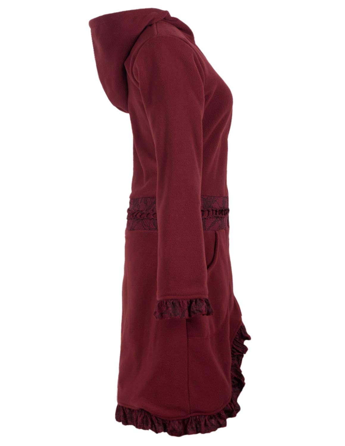 Пальто Vishes Elf Флисовое Теплое с Капюшоном и Рюшами, фото №3 Пальто Vishes Elf Флисовое Теплое с Капюшоном и Рюшами, фото №3