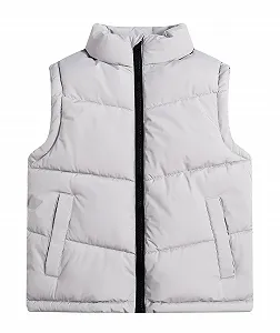 Жилет Adigau зимний для мальчиков, ветрозащитный, стеганый, теплый, однотонный, мягкий, на молнии, со стоячим воротником, для детей 7-14 лет - Фото 1