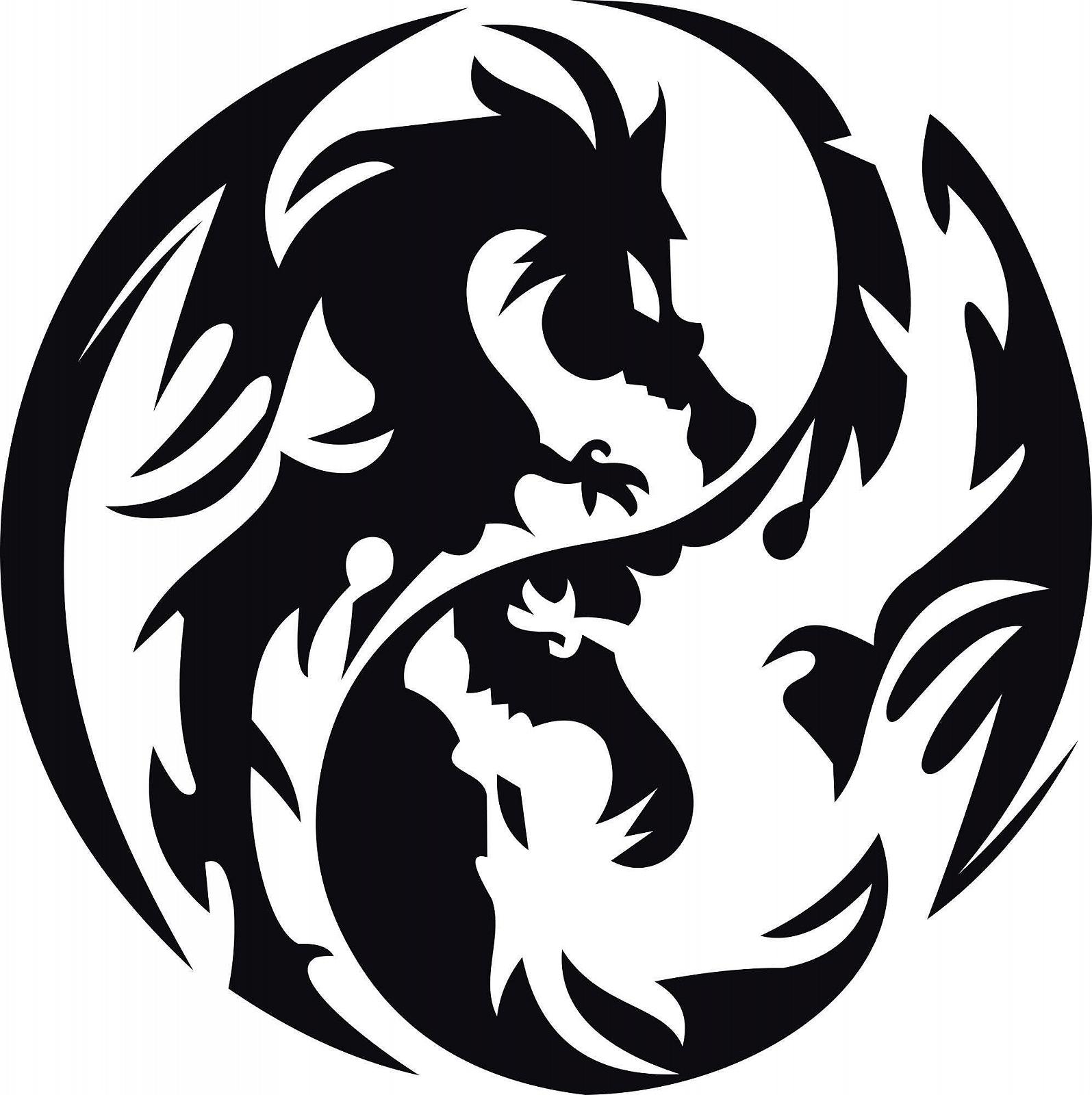 Настінна наклейка A432 Yin Yang Dragon 60 см x 60 см Чорна, фото №6 Настінна наклейка A432 Yin Yang Dragon 60 см x 60 см Чорна, фото №6