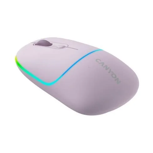 Мышка Canyon MW-22 Dual Band RGB Wireless Pearl Rose (CNS-CMSW22PR), фото №1