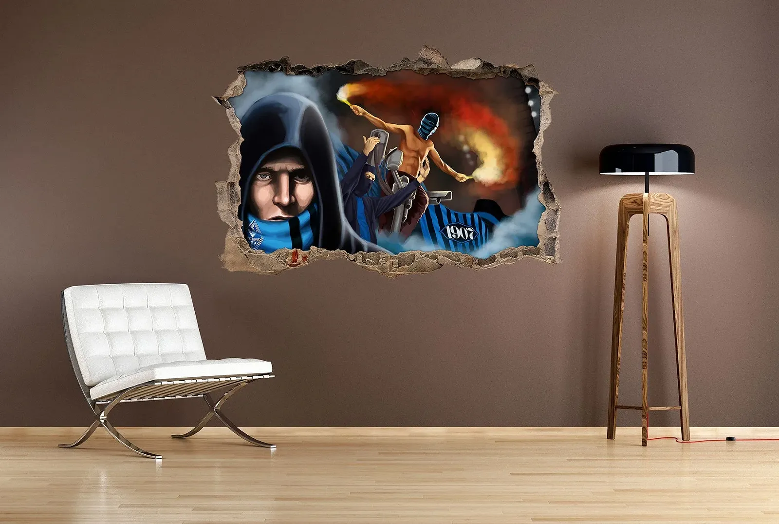 3D наклейка на стену Ultras Waldhof 07 92 x 62 см, фото №2 3D наклейка на стену Ultras Waldhof 07 92 x 62 см, фото №2