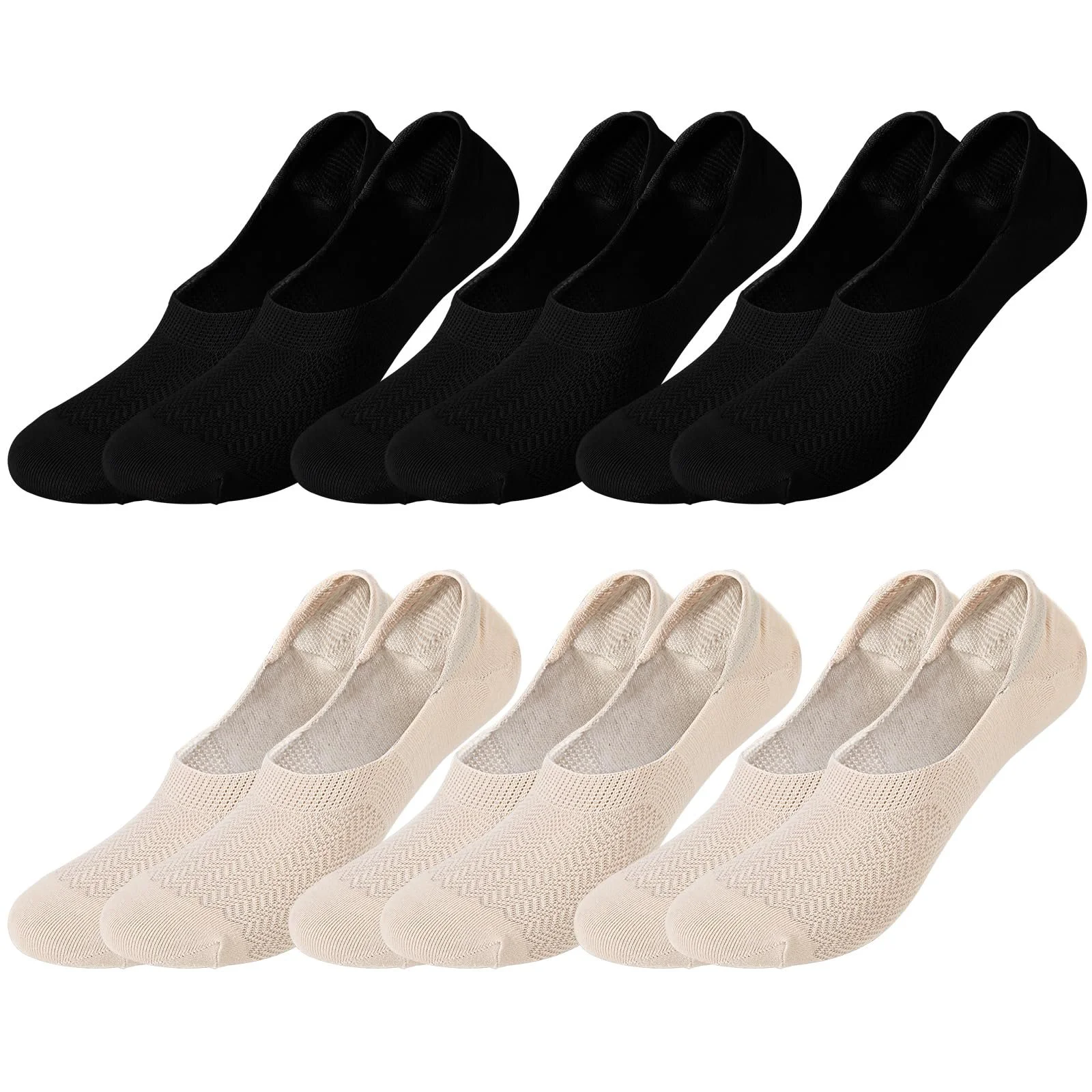 Жіночі бавовняні невидимі шкарпетки TAGVO, 6 пар, фото №1