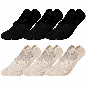 Жіночі бавовняні невидимі шкарпетки TAGVO, 6 пар - Фото 1