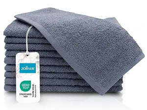 Набір гостьових рушників ZOLLNER 30 x 50 см 100% бавовна Сірий 10 шт. - Фото 1